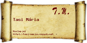 Tasi Mária névjegykártya