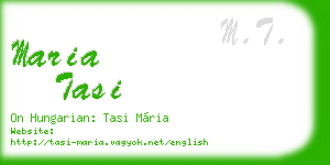 maria tasi business card